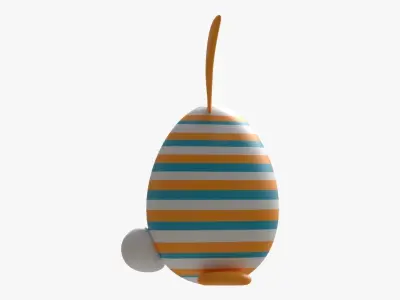Easter Egg  Rabbit-like Decorated 3D model