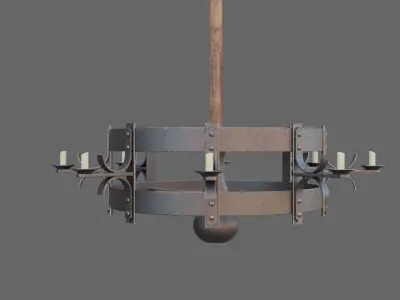 Chandelierr Low-poly 3D model