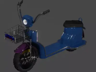 Realistic electric bikes 3D model