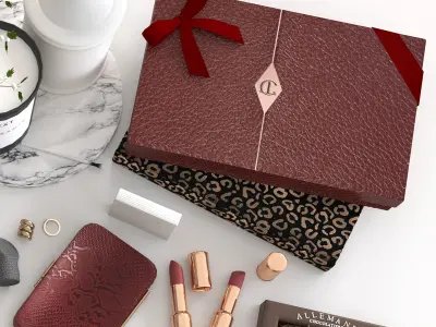 workplace decorative set - cosmetics 3D model