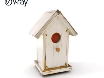 Rustic Birdhouse Model Pack Low-poly 3D model