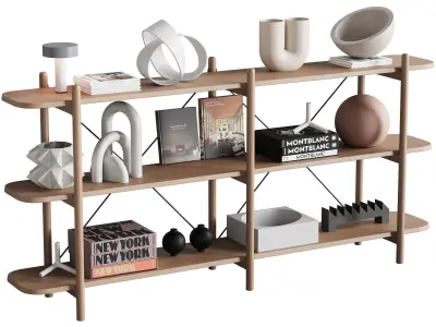 086 BROSA Dominic Wide Bookshelf 00 3D model