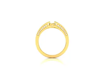Solitaire Ring 3DM STL OBJ FBX Render Details 3D print model purchase