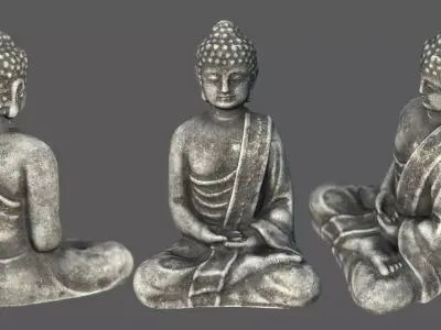 ANCIENT BUDDHA Low-poly 3D model