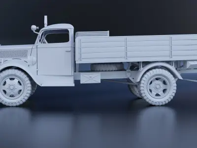 Opel Blitz truck WW II separated parts for 3D printing 3D print model