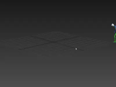 Running 1 person on square 3D model