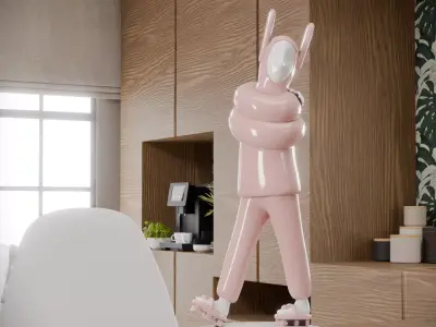 Lladro EMBRACED figure Low-poly 3D model