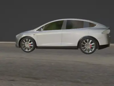 Tesla Model X  Electric car by Tesla 3D model