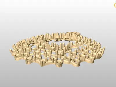 pearlearring gold - plated piece of jewelry 3D print model