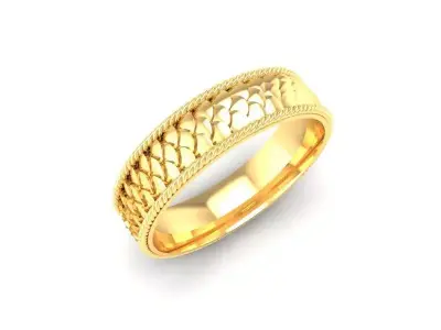 Luxury Pattern Gold Ring for Men   550 3D print model