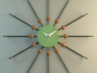sunburst clock Free 3D model