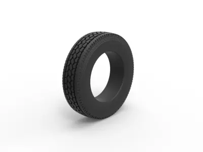 Truck tire Scale 1 to 25 3D print model