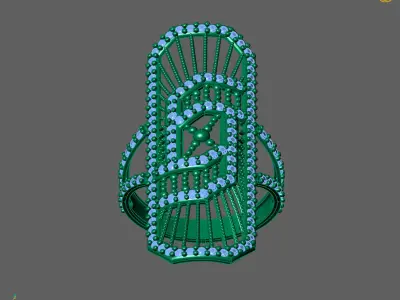 Women Long Ring Ready STL 3DM Models Womens Ring Long models 3D print model 3