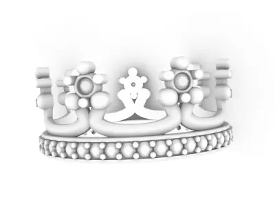 Ring crown 3D print model