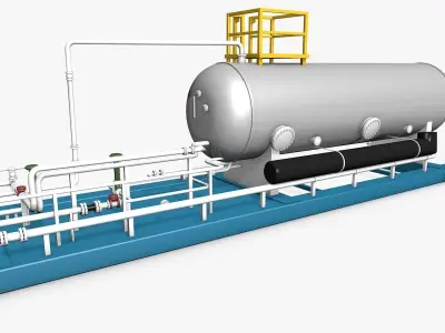 Industrial Boiler Construction 3D model