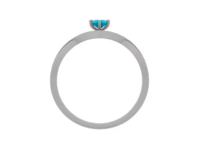 Wedding Bridal Ring With Round Cut 3D print model