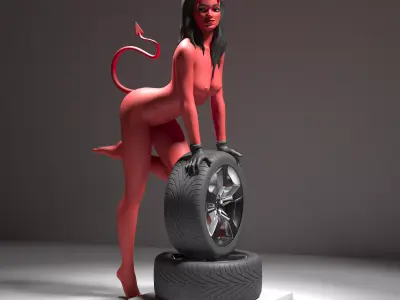 Sexy Devil Car Demon-3dprint Stl 3D print 3d design stl file 3D print model