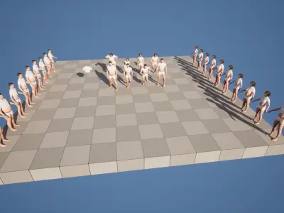 Top 105 - All MH Bodies and UE5 Skeletons - Rigged Low-poly 3D model