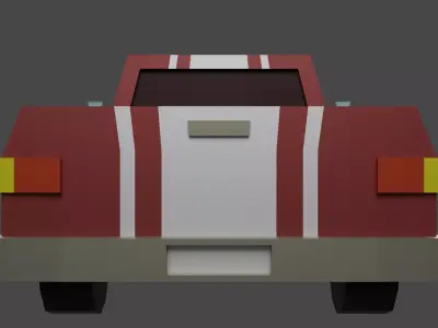 Pickup Truck-1976 Low-poly 3D model