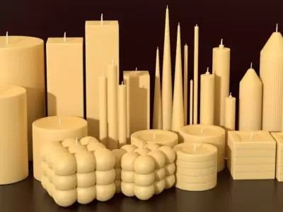  A SMOOTH PACK OF CANDLES 3D model