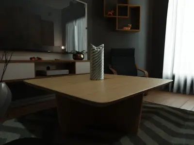 Modern Tabletop Sculpture Decor Low-poly 3D model