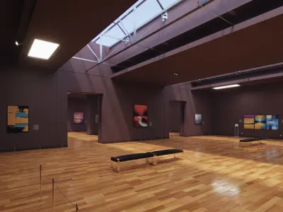 Art Gallery Showroom interior 3D model