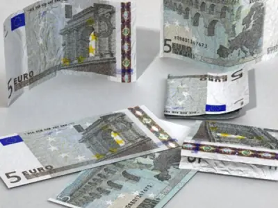 5 Euro Paper Money 3D model