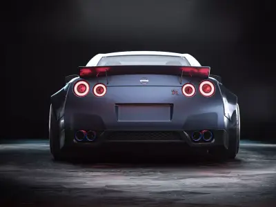 Nissan GT-R Low-poly 3D model