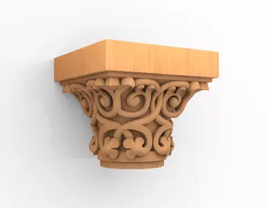 Column capital classic decorative ornament cnc 3d printing 03 3D print model