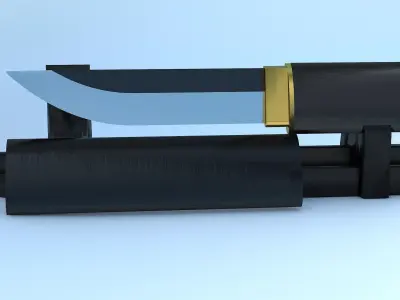 Kaiken with Stand Free 3D print model