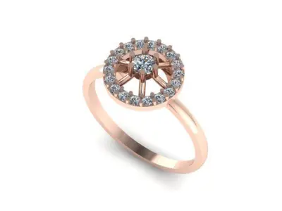 simple ring for daimonds 3D print model