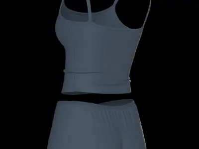 Female underwear set 3D model
