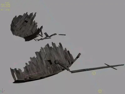Game Seabed wreckage - Wreck wreckage 09 3D model