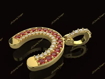AV Designe 241  Horseshoe Pendant 3D print model