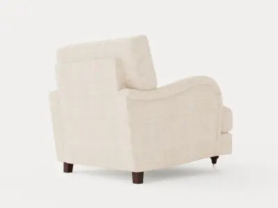 Howard Luxury Armchair Beige Low-poly 3D model
