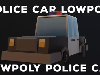 Police car  Low-poly 3D model