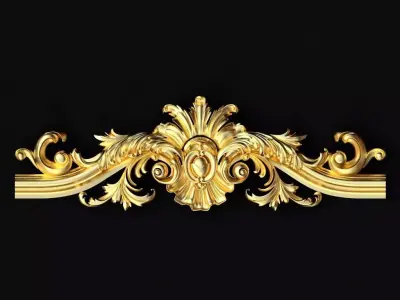 Central decor ornament for furniture 3D model 982