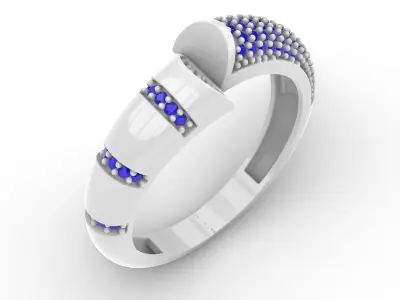 Jewelry Diamond Ring Model RG71 Free 3D print model