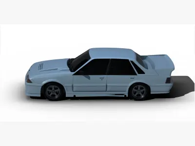 Holden Commodore VL 1990 Low-poly 3D model