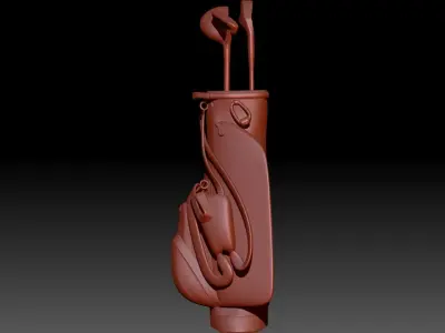 Golf Bag Clubs Sports Pendant Necklace JEWELRY  3D print model