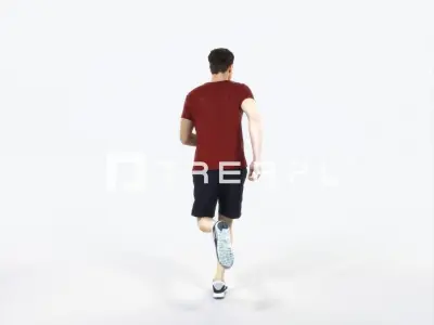 Virtue 02L Running Jogging Football Sports Man Low-poly 3D model
