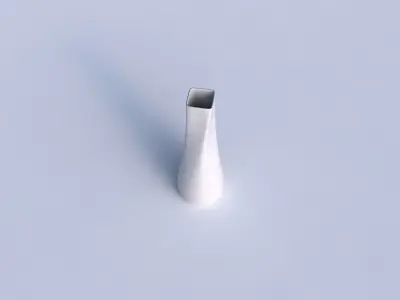 Vase semi quadratic with smooth horizontal dents 3D print model