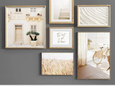 Minimal Photo Frame Set - 11 Low-poly 3D model