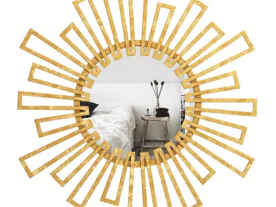 Hassett Geometric Sunburst Accent Mirror CHPS1211 3D model