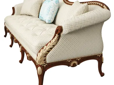 George III chippendale sofa 3D model