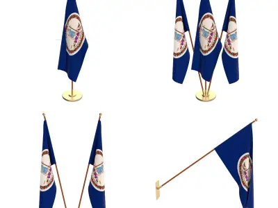 Virginia Flag Pack 3D model