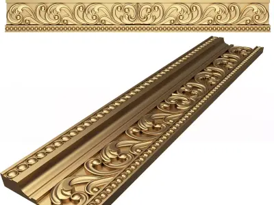 Cornice Decoration Molding 013 Low-poly 3D model