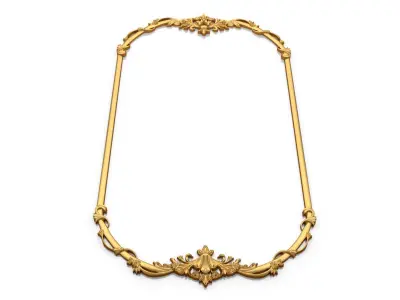 Plaster decorative frame 3d mode 014 3D model