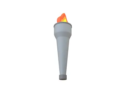Torch v2 001 Low-poly 3D model