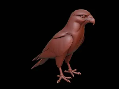 Falcon Animal Sculpture 3D print model get